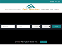 Tablet Screenshot of galenareservations.com